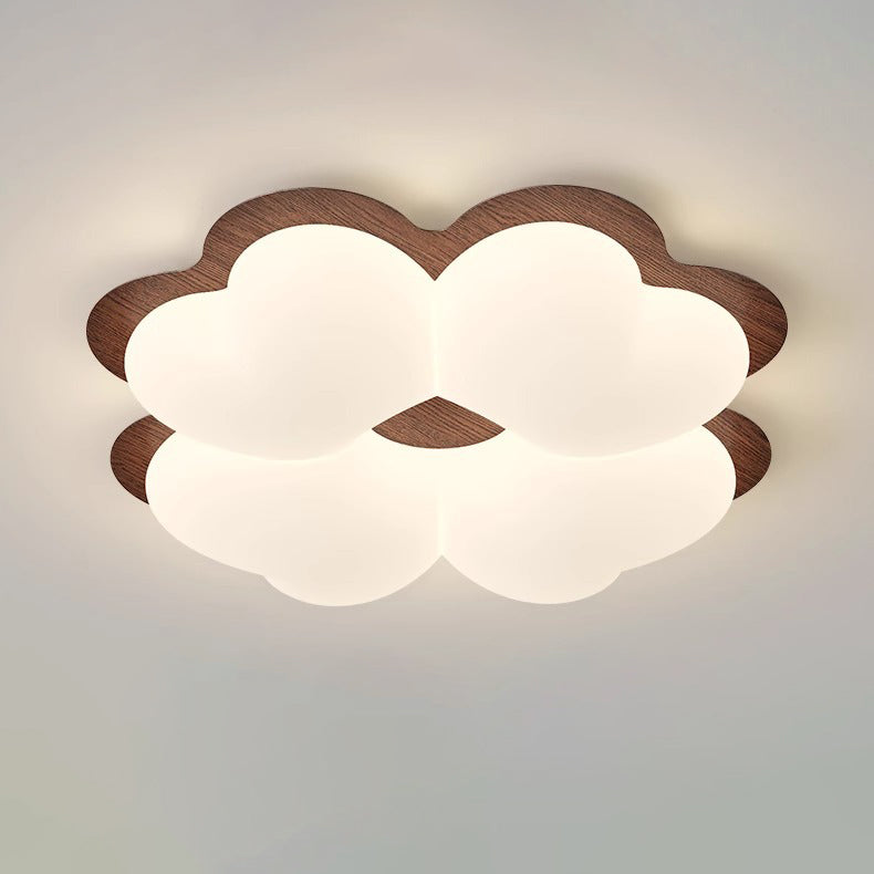 Luz de techo empotrada LED de hierro PE con forma de trébol creativo contemporáneo para dormitorio 