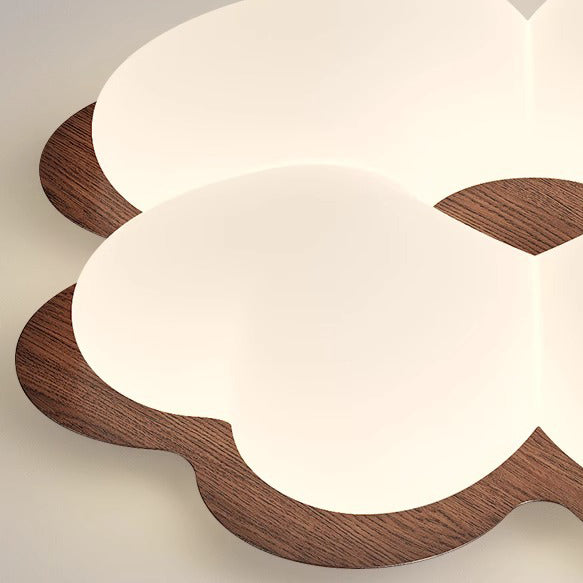 Luz de techo empotrada LED de hierro PE con forma de trébol creativo contemporáneo para dormitorio 