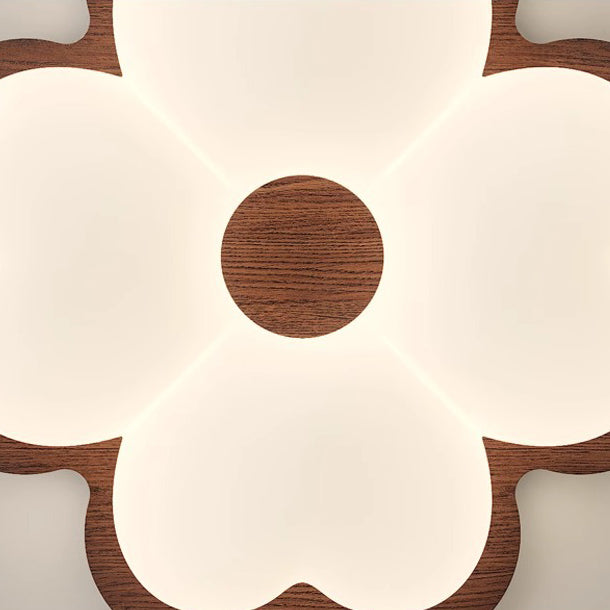 Luz de techo empotrada LED de hierro PE con forma de trébol creativo contemporáneo para dormitorio 