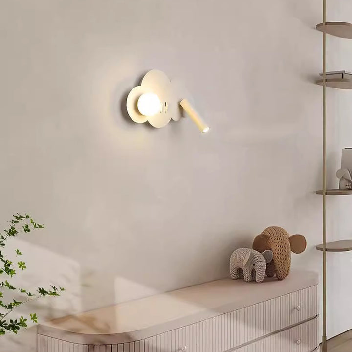 Modern Art Deco Cloud Shape Orb Iron Acrylic LED Spotlight Wall Sconce Lamp For Bedroom