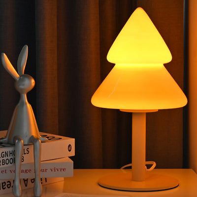 Zeitgenössische Kreative Weihnachtsbaum Eisen Glas 1-Licht Tischlampe Für Schlafzimmer 
