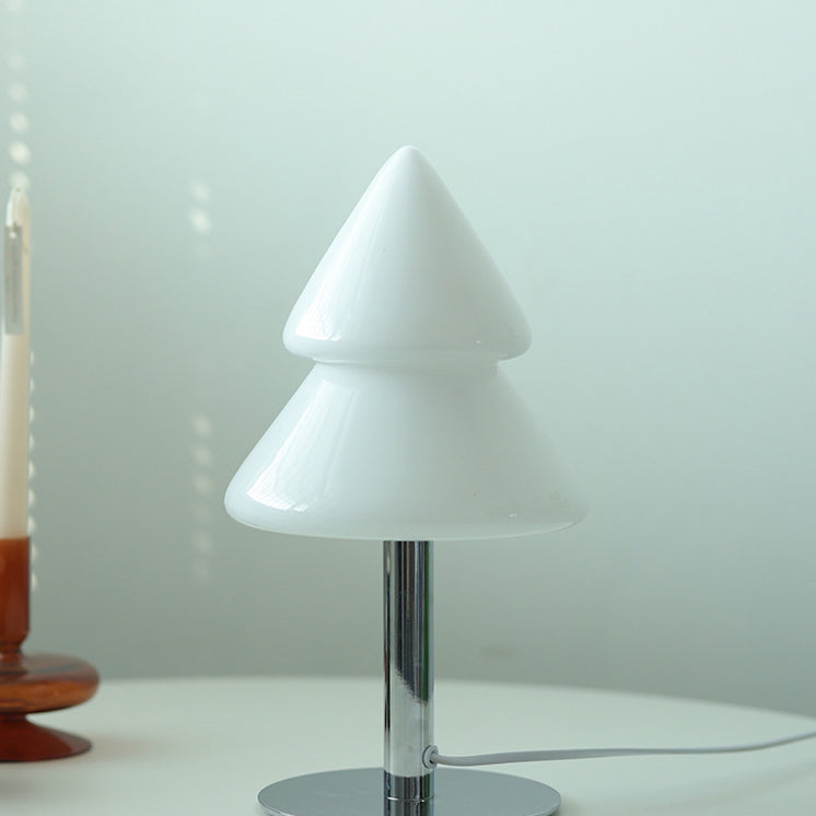 Zeitgenössische Kreative Weihnachtsbaum Eisen Glas 1-Licht Tischlampe Für Schlafzimmer 