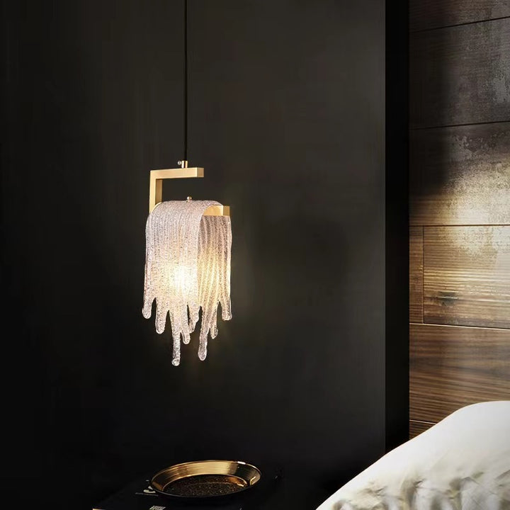 Lustre suspendu moderne de luxe en forme de goutte d&