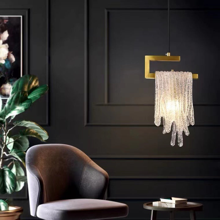 Lustre suspendu moderne de luxe en forme de goutte d&