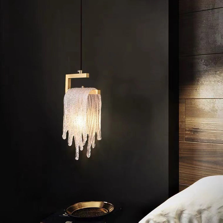 Lustre suspendu moderne de luxe en forme de goutte d&