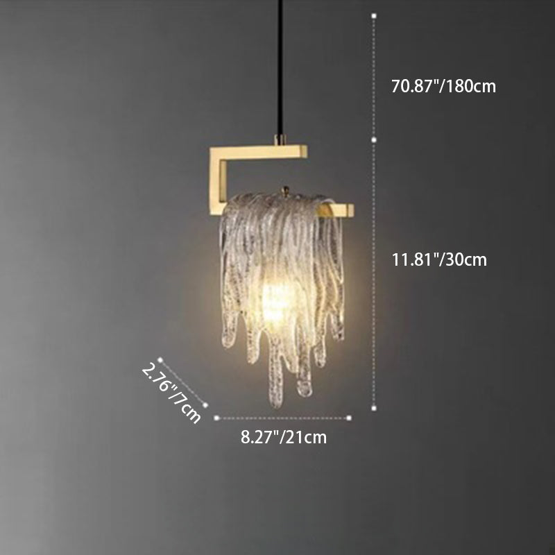 Lustre suspendu moderne de luxe en forme de goutte d&