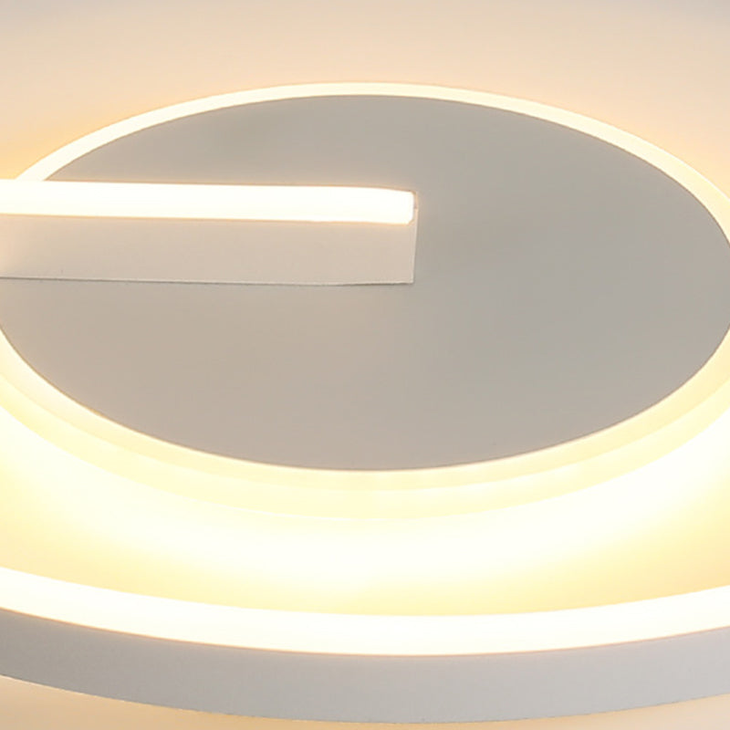 Luz de techo LED de montaje semiempotrado de aluminio y hierro acrílico con cúpula redonda minimalista moderna para dormitorio 