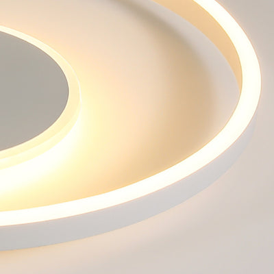 Luz de techo LED de montaje semiempotrado de aluminio y hierro acrílico con cúpula redonda minimalista moderna para dormitorio 