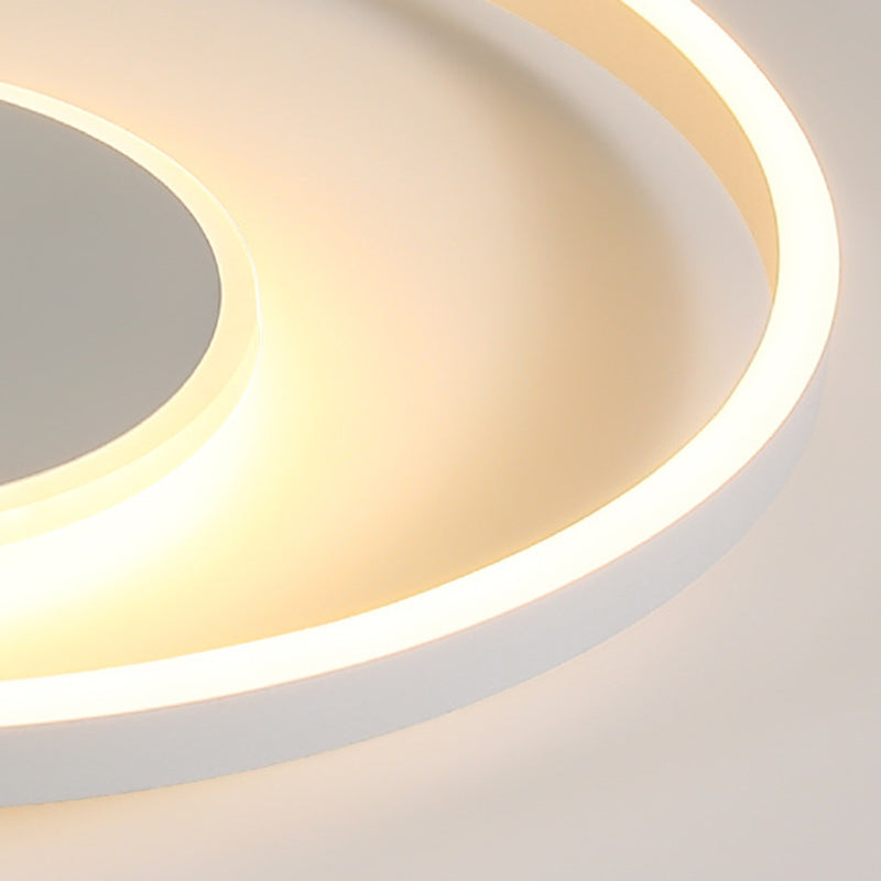 Luz de techo LED de montaje semiempotrado de aluminio y hierro acrílico con cúpula redonda minimalista moderna para dormitorio 