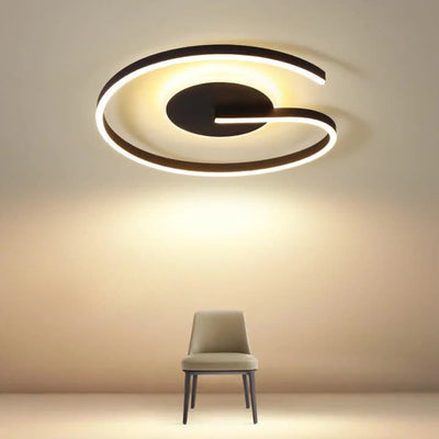 Luz de techo LED de montaje semiempotrado de aluminio y hierro acrílico con cúpula redonda minimalista moderna para dormitorio 