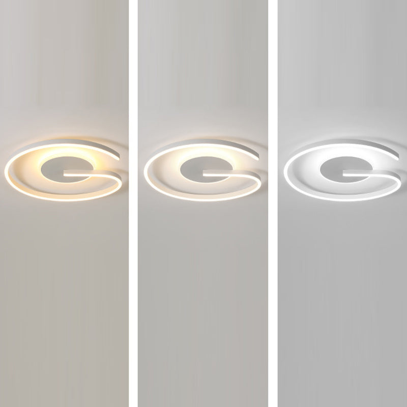 Moderne minimalistische runde Kuppel aus Aluminium, Eisen und Acryl LED-Deckenleuchte für das Schlafzimmer 