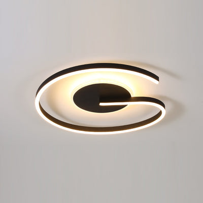 Luz de techo LED de montaje semiempotrado de aluminio y hierro acrílico con cúpula redonda minimalista moderna para dormitorio 