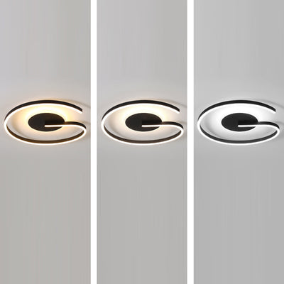 Luz de techo LED de montaje semiempotrado de aluminio y hierro acrílico con cúpula redonda minimalista moderna para dormitorio 