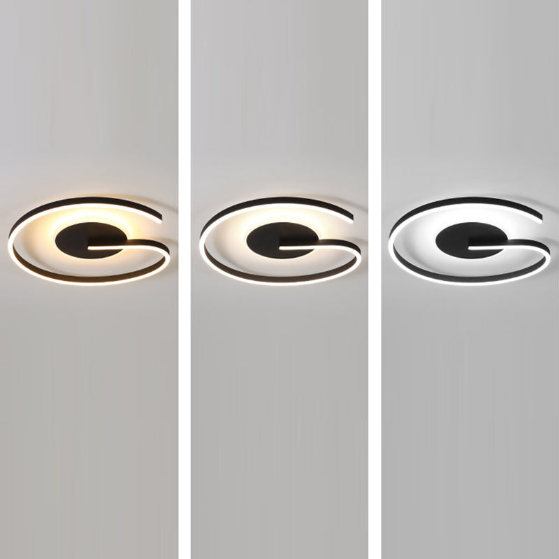 Luz de techo LED de montaje semiempotrado de aluminio y hierro acrílico con cúpula redonda minimalista moderna para dormitorio 
