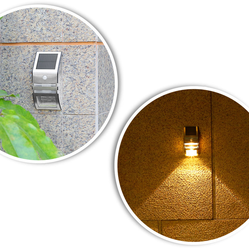 Applique murale LED en acier inoxydable ABS PC trapézoïdale étanche à l&