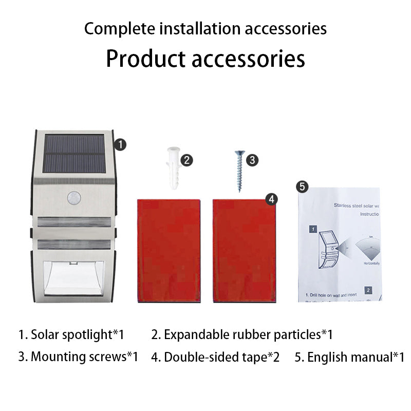 Applique murale LED en acier inoxydable ABS PC trapézoïdale étanche à l&