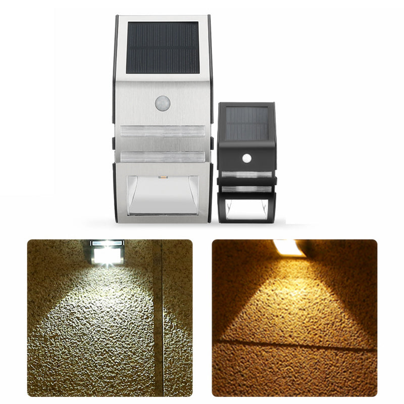 Applique murale LED en acier inoxydable ABS PC trapézoïdale étanche à l&
