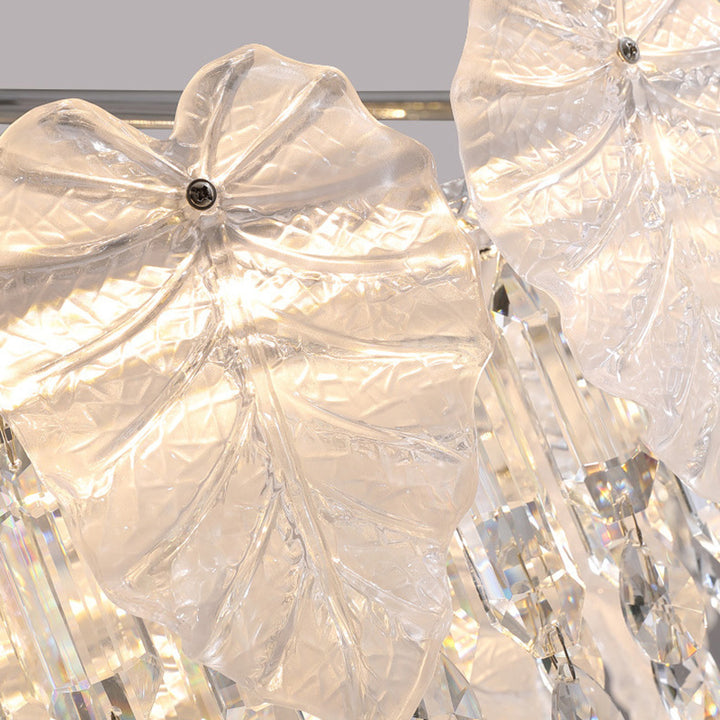 Luz de techo LED semialojada de cristal de vidrio con hardware redondo de lujo moderno para dormitorio 