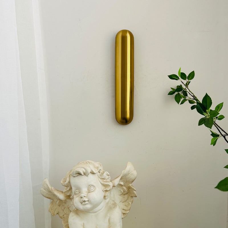 Modern Minimalist Oval Linear Iron 2-Light Wall Sconce Lamp For Bedroom