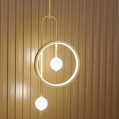 Lustre à LED en acrylique rond contemporain scandinave pour chambre à coucher 