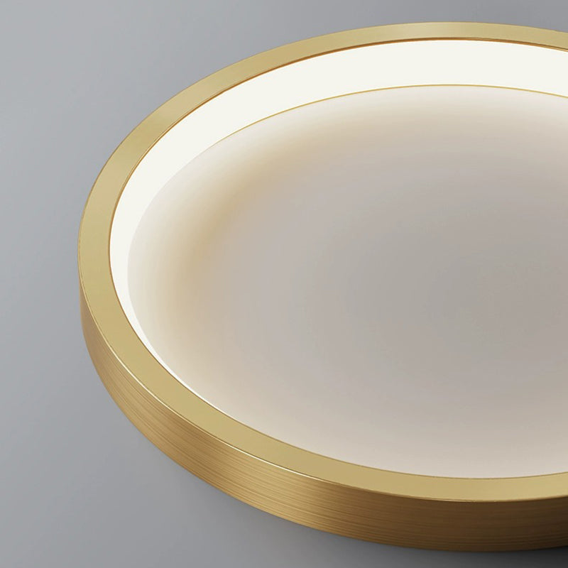 Lustre à LED en acrylique rond contemporain scandinave pour chambre à coucher 
