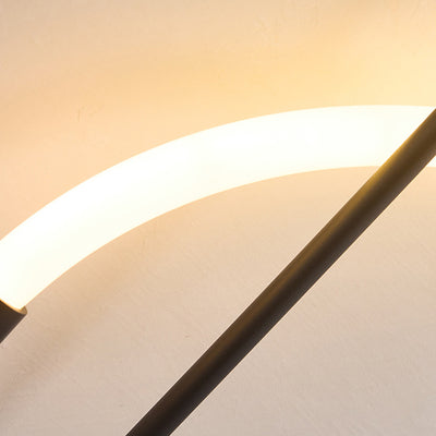 مصباح حائط LED على شكل نوتة موسيقية إبداعية حديثة من الحديد والأكريليك لغرفة النوم 
