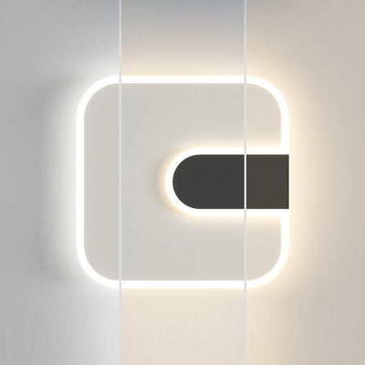 Modern Minimalist Round Square Iron Acrylic LED Wall Sconce Lamp For Bedroom