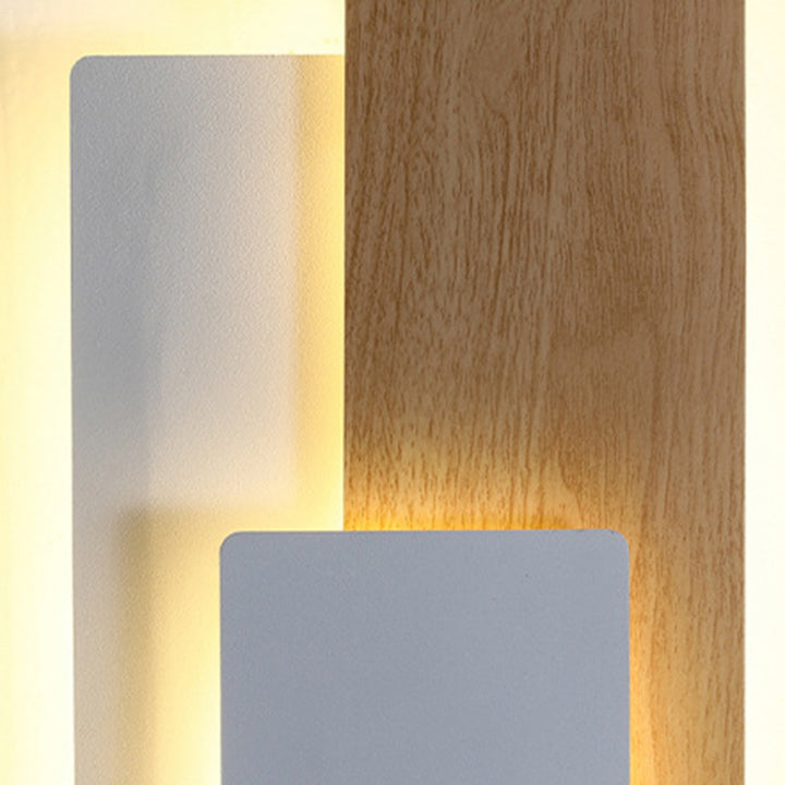 Moderne minimalistische rechteckige Eisen-LED-Wandleuchte für das Schlafzimmer 