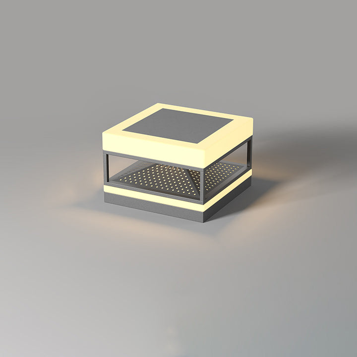 Lumière extérieure LED en acier inoxydable PE carrée étanche minimaliste moderne pour extérieur 