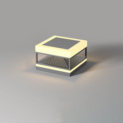 Modern Minimalist Waterproof Square PE Stainless Steel LED Outdoor Light For Outdoor