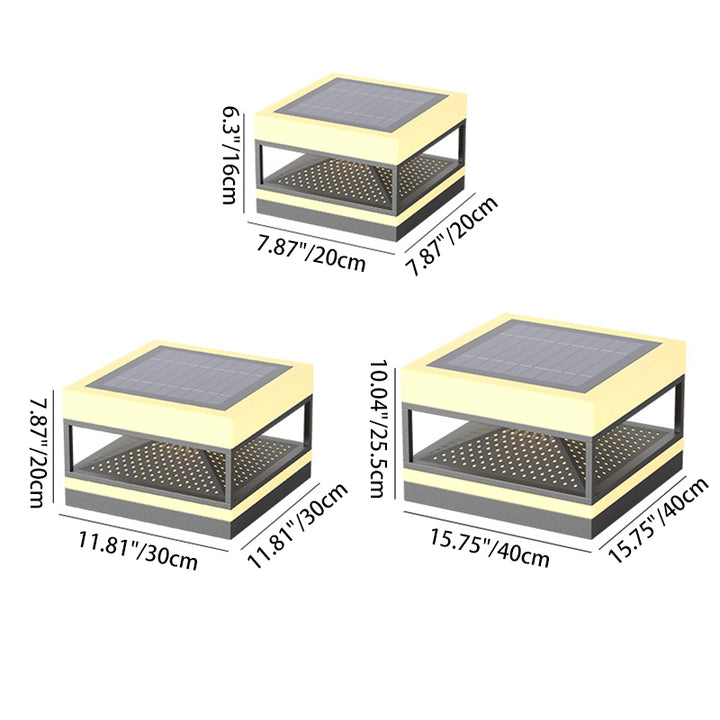 Lumière extérieure LED en acier inoxydable PE carrée étanche minimaliste moderne pour extérieur 