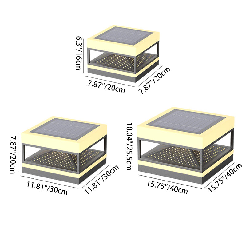 Modern Minimalist Waterproof Square PE Stainless Steel LED Outdoor Light For Outdoor