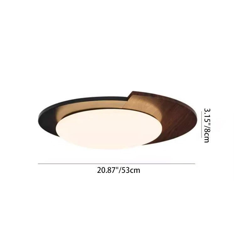 Luz de techo LED empotrada de hierro acrílico con cúpula redonda minimalista moderna Wabi Sabi para dormitorio 