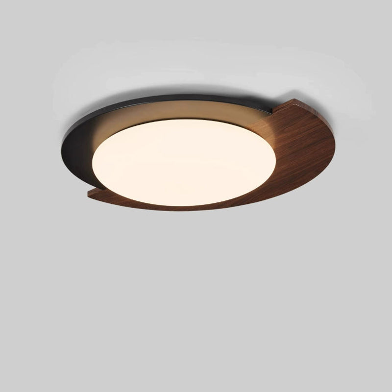 Luz de techo LED empotrada de hierro acrílico con cúpula redonda minimalista moderna Wabi Sabi para dormitorio 