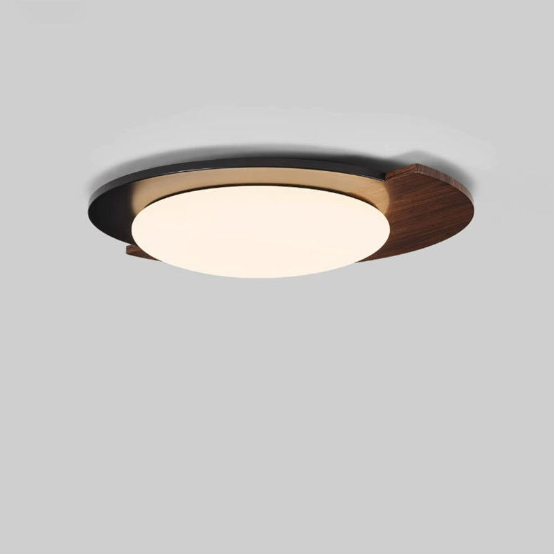 Luz de techo LED empotrada de hierro acrílico con cúpula redonda minimalista moderna Wabi Sabi para dormitorio 
