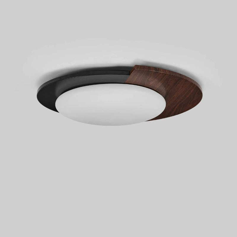 Luz de techo LED empotrada de hierro acrílico con cúpula redonda minimalista moderna Wabi Sabi para dormitorio 