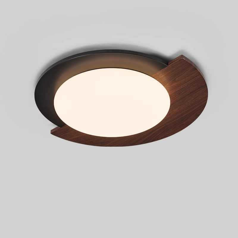 Luz de techo LED empotrada de hierro acrílico con cúpula redonda minimalista moderna Wabi Sabi para dormitorio 