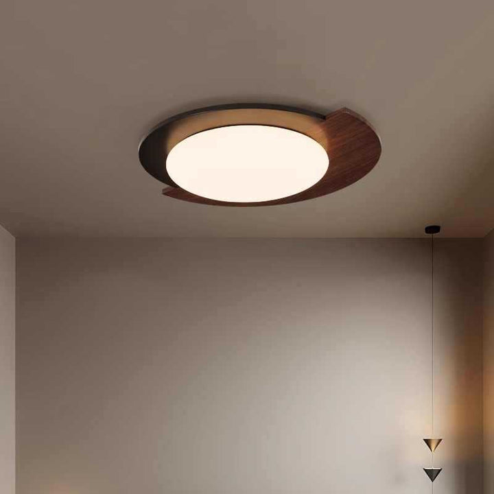 Luz de techo LED empotrada de hierro acrílico con cúpula redonda minimalista moderna Wabi Sabi para dormitorio 