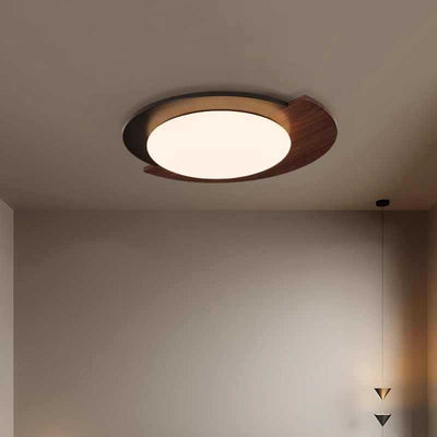 Luz de techo LED empotrada de hierro acrílico con cúpula redonda minimalista moderna Wabi Sabi para dormitorio 