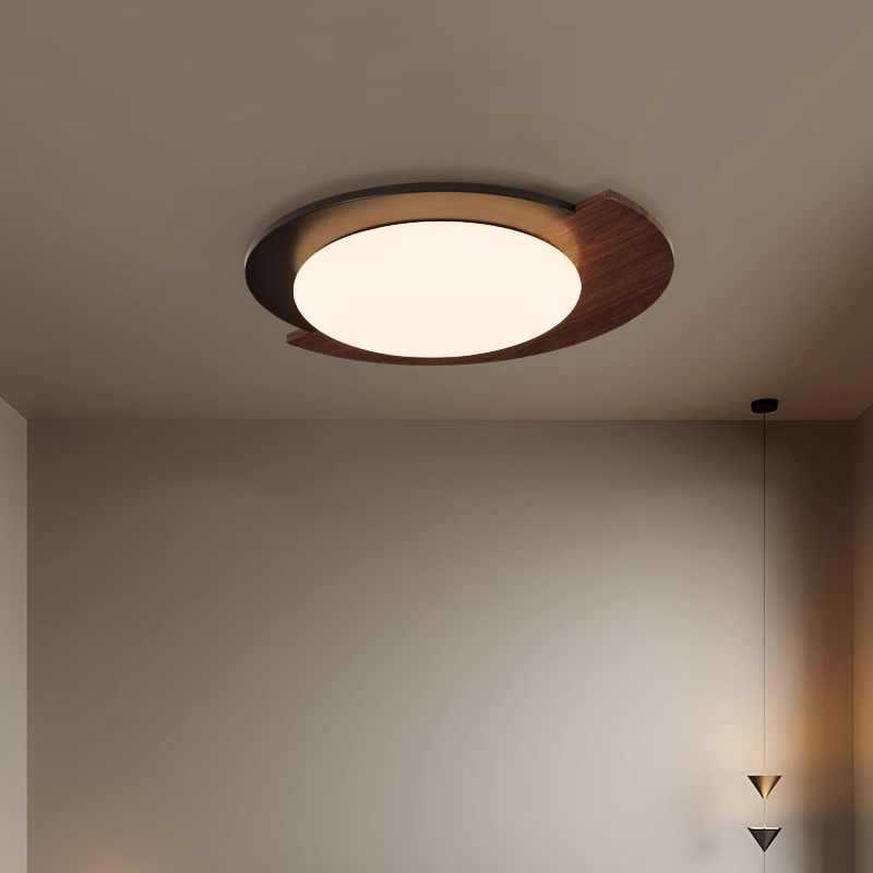 Luz de techo LED empotrada de hierro acrílico con cúpula redonda minimalista moderna Wabi Sabi para dormitorio 