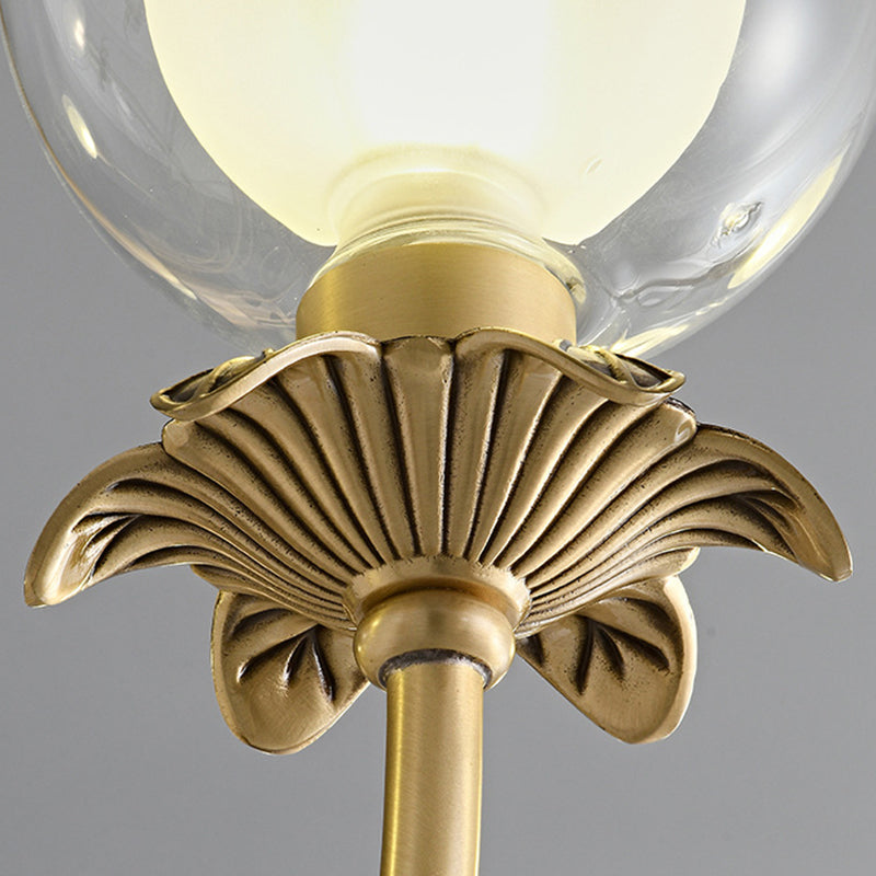 Moderne Mid-Century Runde Kugel Kupfer Glas 6/8 Licht Kronleuchter für Wohnzimmer 