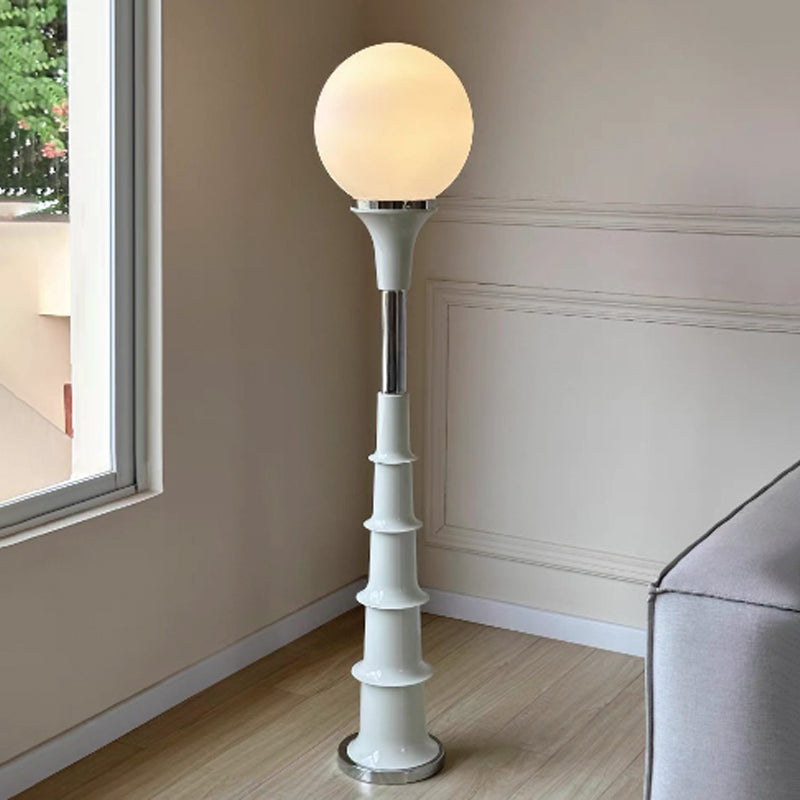 Contemporary Creative Colorful Lollipop Shape Round Orb Iron Rotational Molding LED Standing Floor Lamp For Living Room