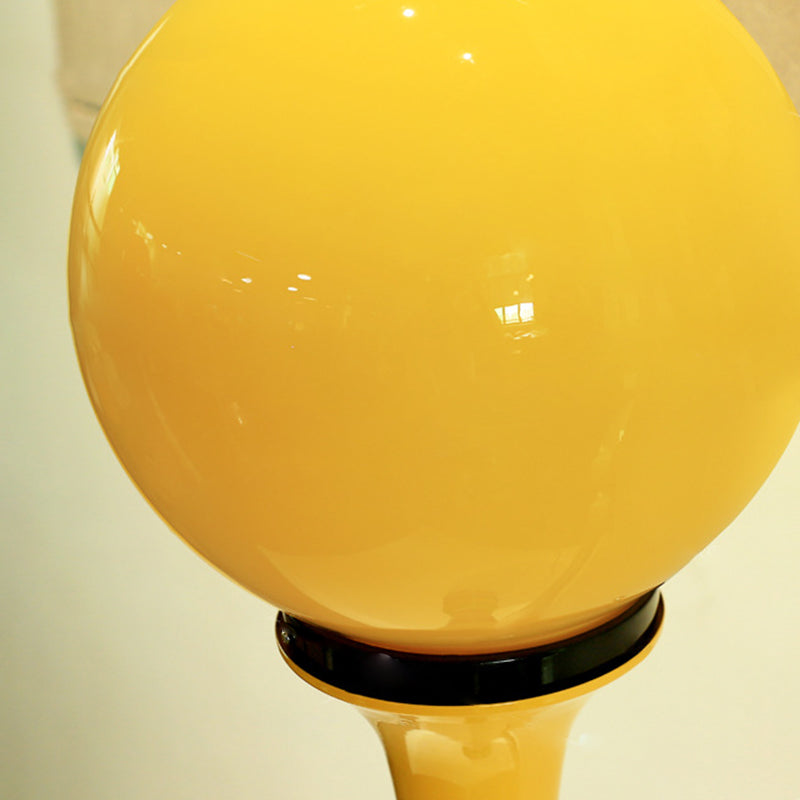 Contemporary Creative Colorful Lollipop Shape Round Orb Iron Rotational Molding LED Standing Floor Lamp For Living Room