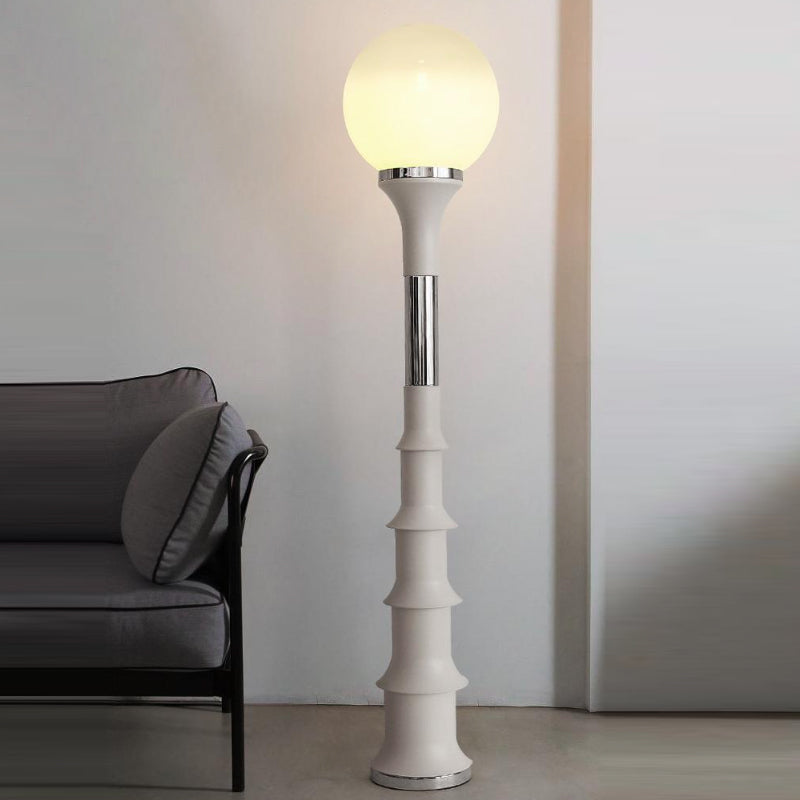 Contemporary Creative Colorful Lollipop Shape Round Orb Iron Rotational Molding LED Standing Floor Lamp For Living Room