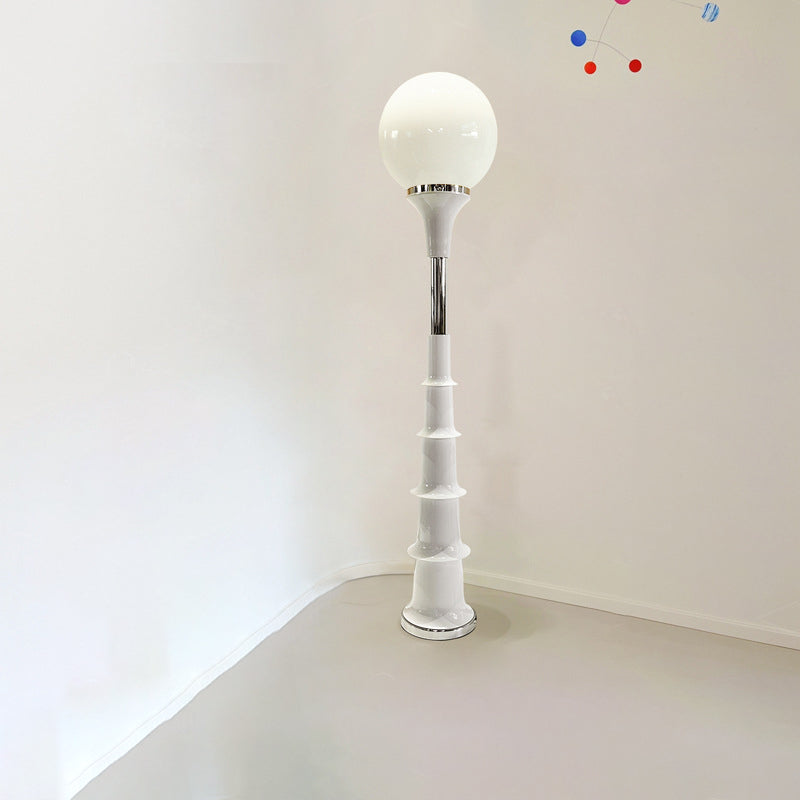 Contemporary Creative Colorful Lollipop Shape Round Orb Iron Rotational Molding LED Standing Floor Lamp For Living Room