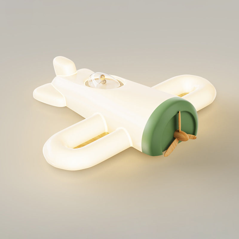 Luz de techo empotrada LED de hierro PE con forma de avión creativo contemporáneo para dormitorio 