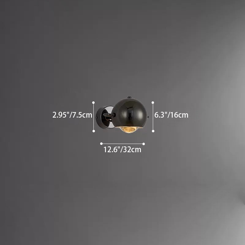 Applique murale LED contemporaine scandinave ronde cylindre cône fer aluminium lentille pour chambre 