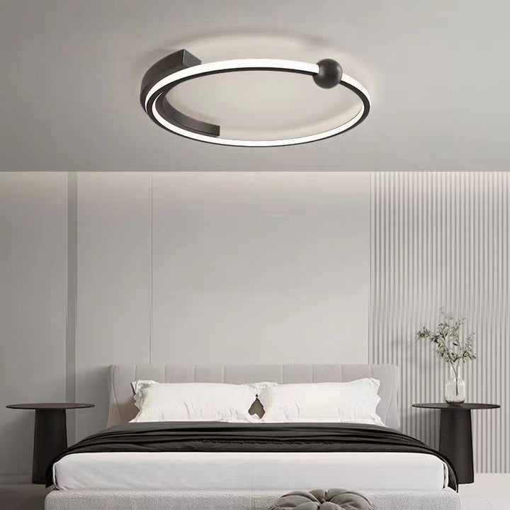 Luz de techo LED empotrada redonda de hierro y silicona minimalista moderna para dormitorio 