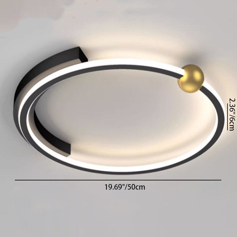 Plafonnier LED rond minimaliste moderne en fer et silicone pour chambre 