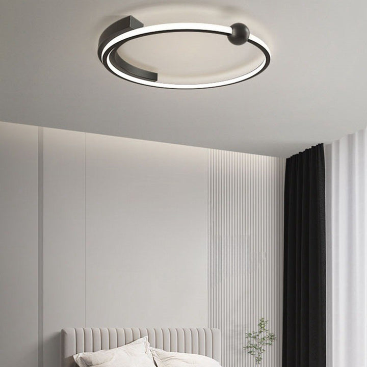Luz de techo LED empotrada redonda de hierro y silicona minimalista moderna para dormitorio 